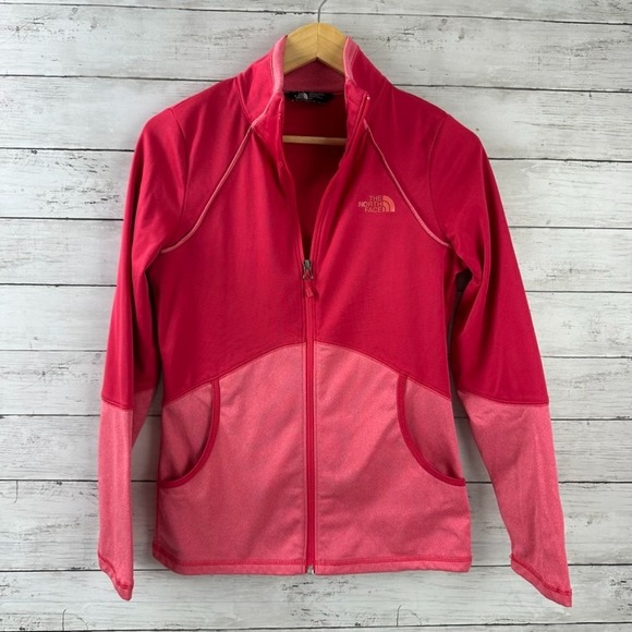 The North Face Pink Full Zip Jacket Windbreaker 2 tone Cinder Womens‎ Small - Picture 1 of 11